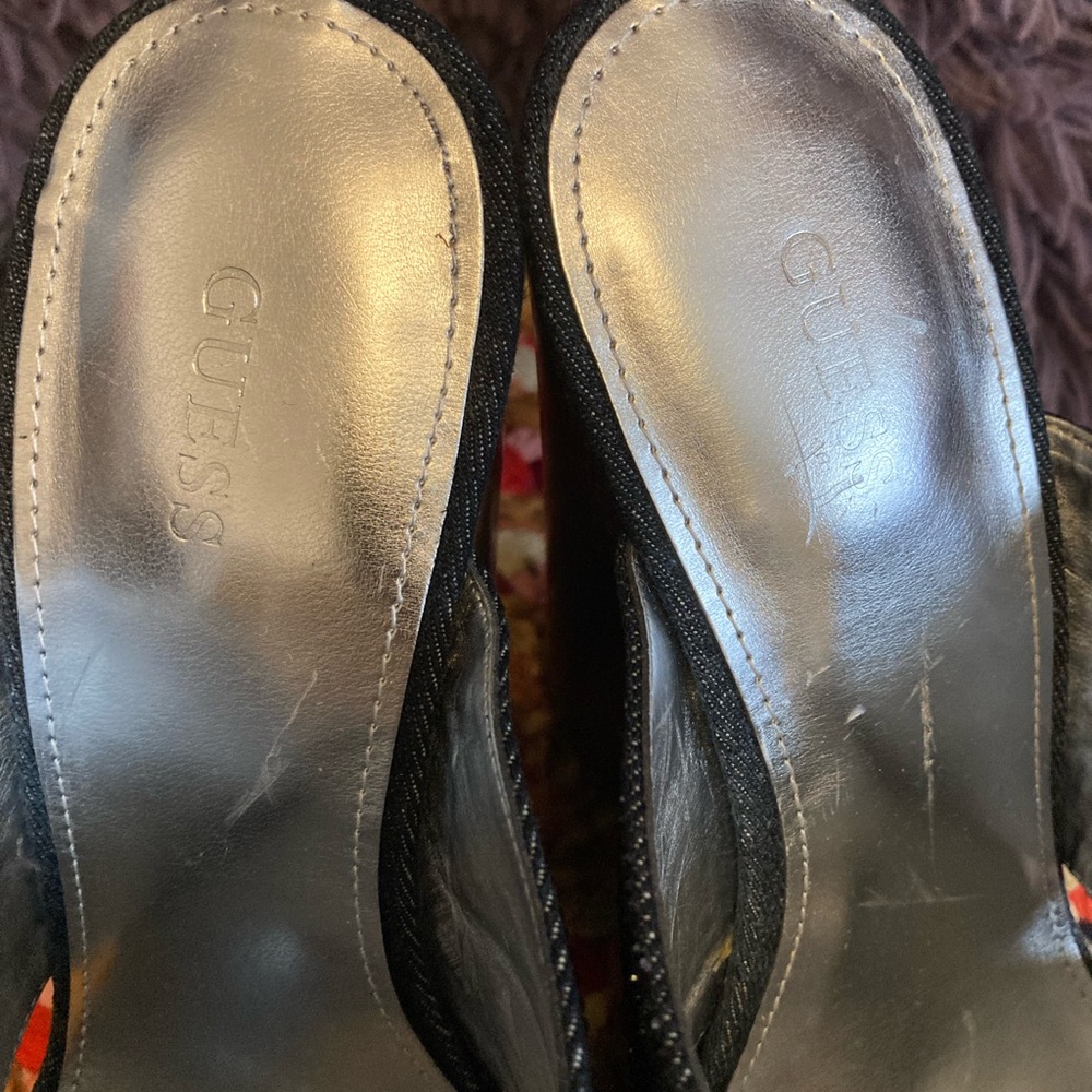Denim Sparkly Guess wedges - Picture 4 of 6